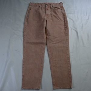 American Eagle 8 Pink Corduroy Mom Super Stretch Tapered‎ Womens Jean Pants